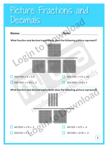 Picture Fractions and Decimals 2