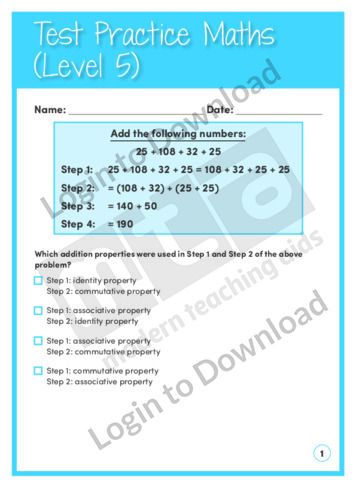 Test Practice Maths 3 (Level 5)