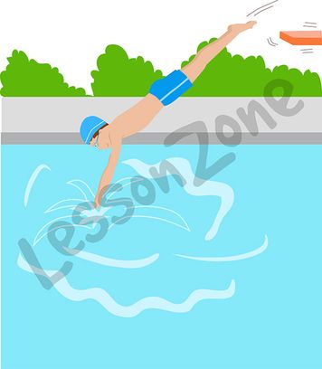 Person diving