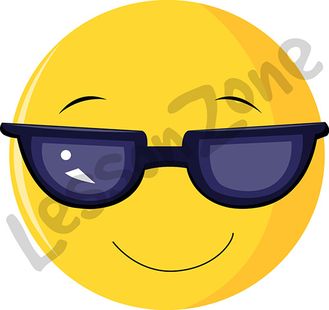Smiley face with sunglasses