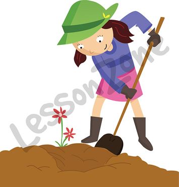 Girl digging