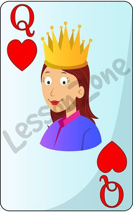Playing card Queen of Hearts