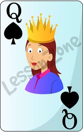 Playing card Queen of Spades
