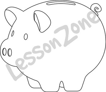 Piggy bank B&W