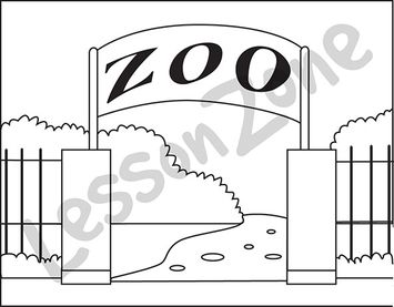 zoo entrance drawing