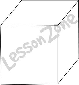 3D shape cube B&W
