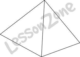 3D shape pyramid B&W
