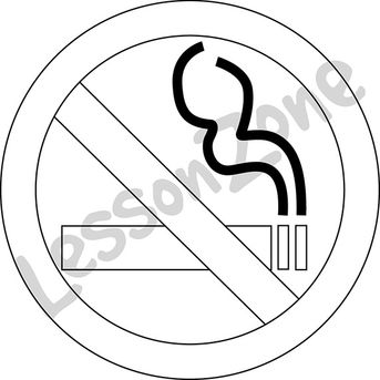 No smoking sign B&W