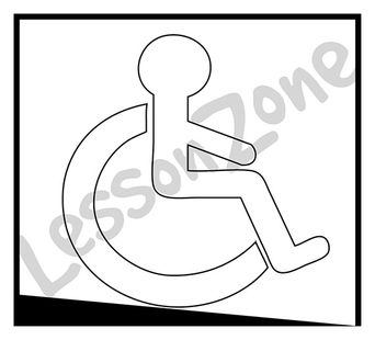 Wheelchair access sign B&W