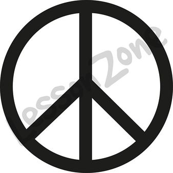 Peace sign B&W