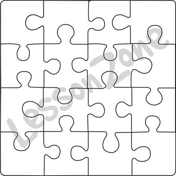 Puzzle template B&W