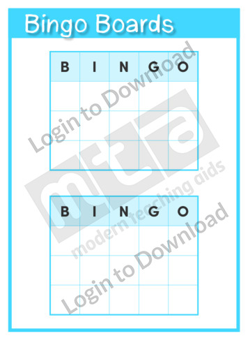 Bingo Boards Template