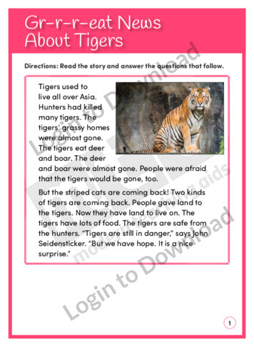 Gr-r-r-eat News About Tigers (Level 3)