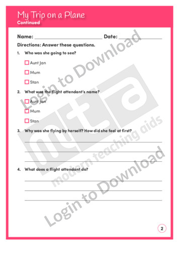 Lesson Zone AU - My Trip on a Plane