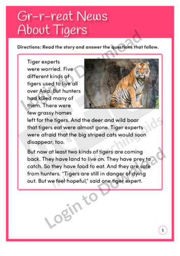 Gr-r-r-eat News About Tigers (Level 4)