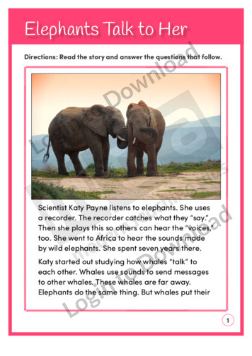 Elephants Talk to Her (Level 4)