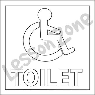Disabled toilet B&W