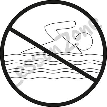 No swimming B&W