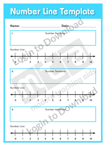 Subtraction: Number Line Template