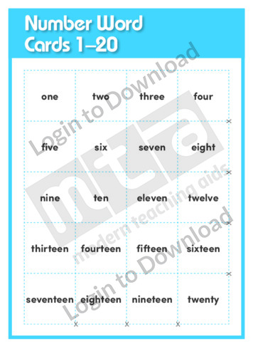 Number Word Cards 1-20