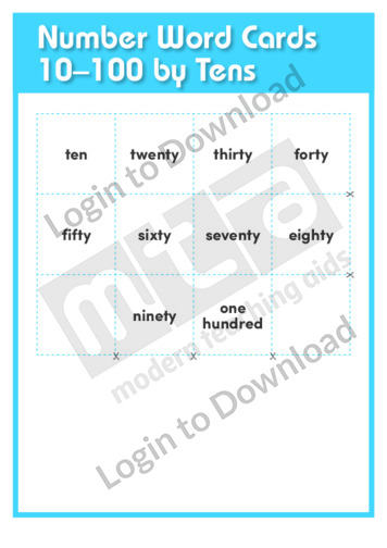 Number Word Cards 10-100 by Tens