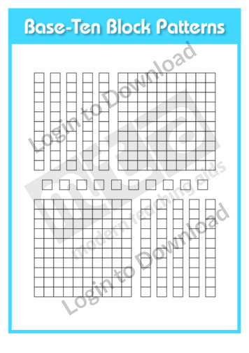 Base-Ten Block Patterns 1