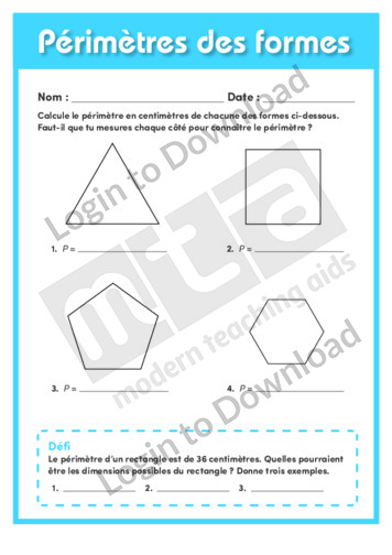 lesson zone au perimeters of shapes