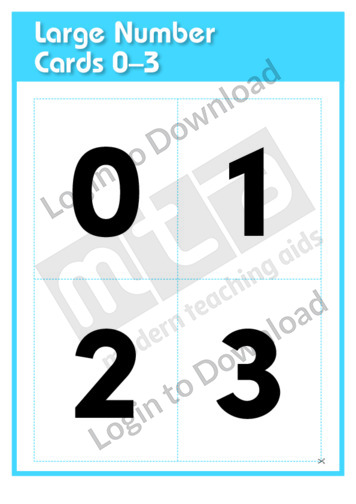 Large Number Cards 0-3