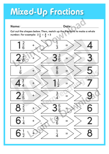 Lesson Zone AU - Mixed-Up Fractions