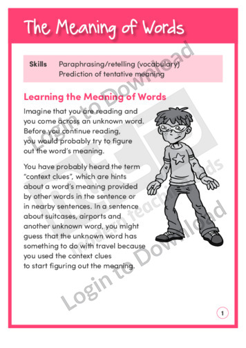 The Meaning of Words (Level 5)
