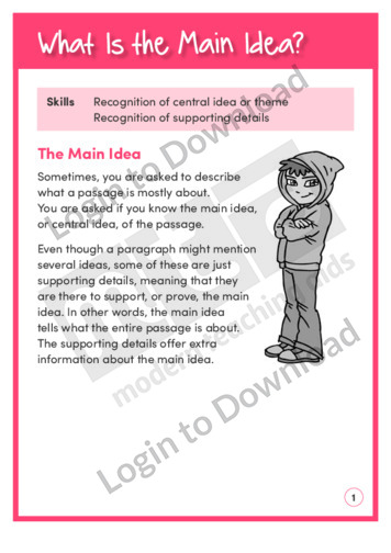 What Is the Main Idea? (Level 6)