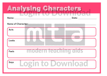 Analysing Characters
