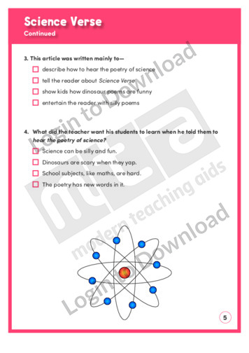 lesson zone au science verse