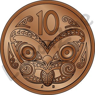 New Zealand, 10c coin