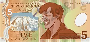 New Zealand, $5 note