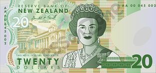 New Zealand, $20 note
