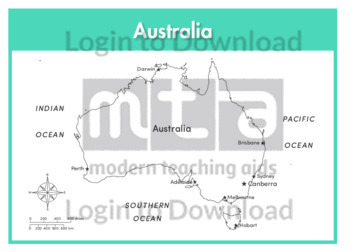Australia (labelled outline)