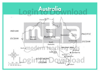 Australia (states labelled outline)