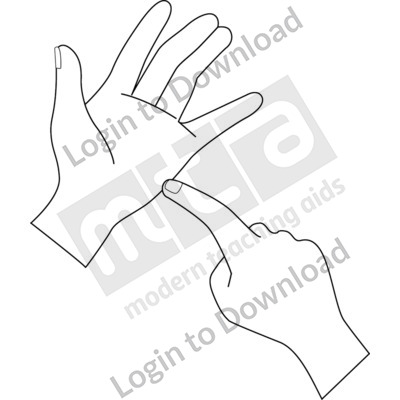 British Sign Language: T B&W