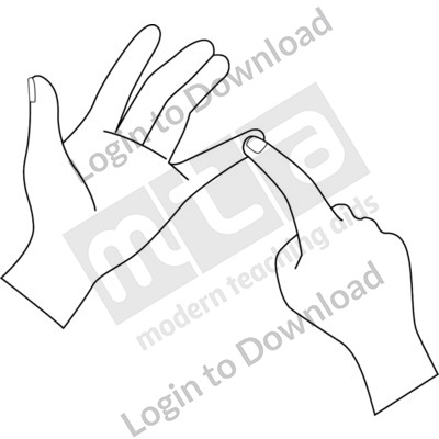 British Sign Language: U B&W