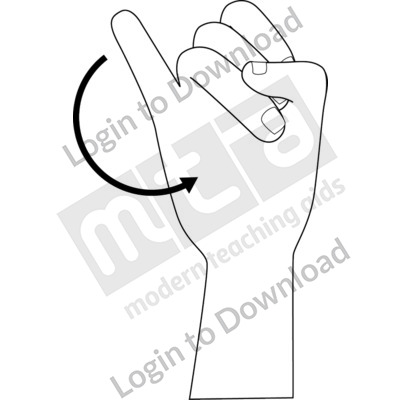 American Sign Language: J B&W