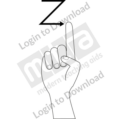 American Sign Language: Z B&W