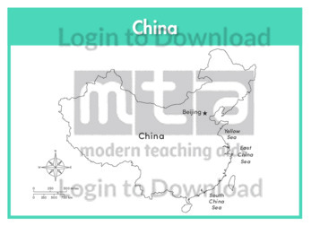 China (labelled outline)