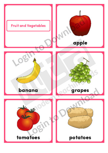 Fruit and Vegetables (Portrait 6/page)