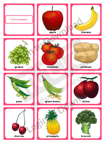 Fruit and Vegetables (Portrait 12/page)