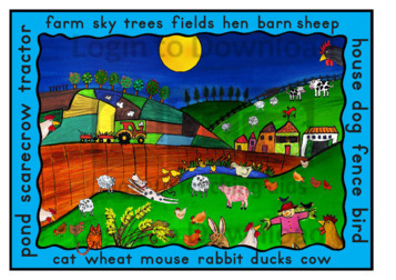 Farm Scene Poster