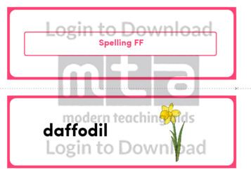Spelling FF (Landscape 2/page)