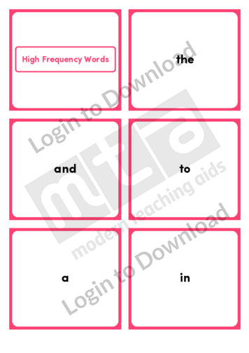 High Frequency Words (Portrait 6/page)