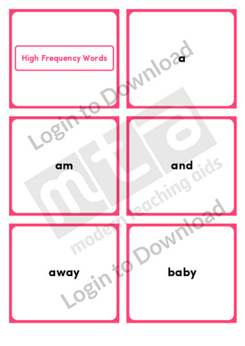 High Frequency Words A-Z  (Portrait 6/page)