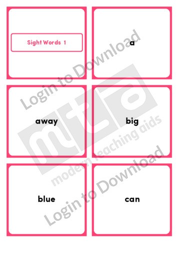 Sight Words 6  (6/page)